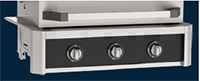 Accent Control Panel for Double Side Burner – Black