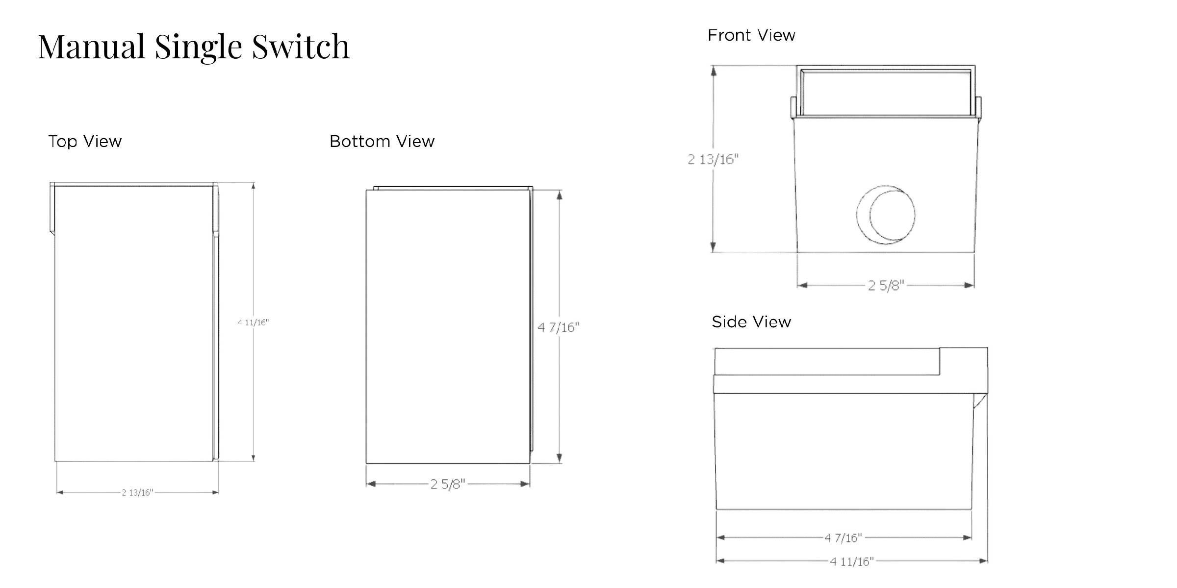 Manual Wall Switch – Single Channel, Indoor