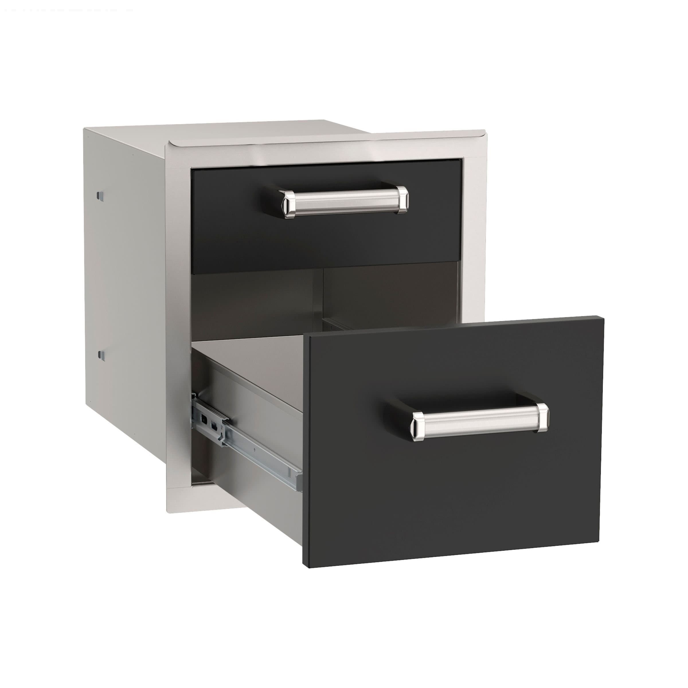 Echelon Black Double Drawer