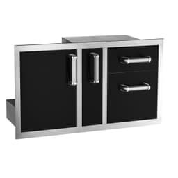 Echelon Black Door/Drawer Combo with Platter Storage