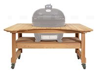 Cypress Table for Oval 400 (4-wheels; 61" W - 38" D - 32" H), Ceramic Feet Included