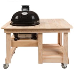 The Primo Counter Top Table Ready to Finish Cypress for Oval 200 (4 wheels: 45.5" W - 26.75" D - 32" H), Ceramic Feet Included