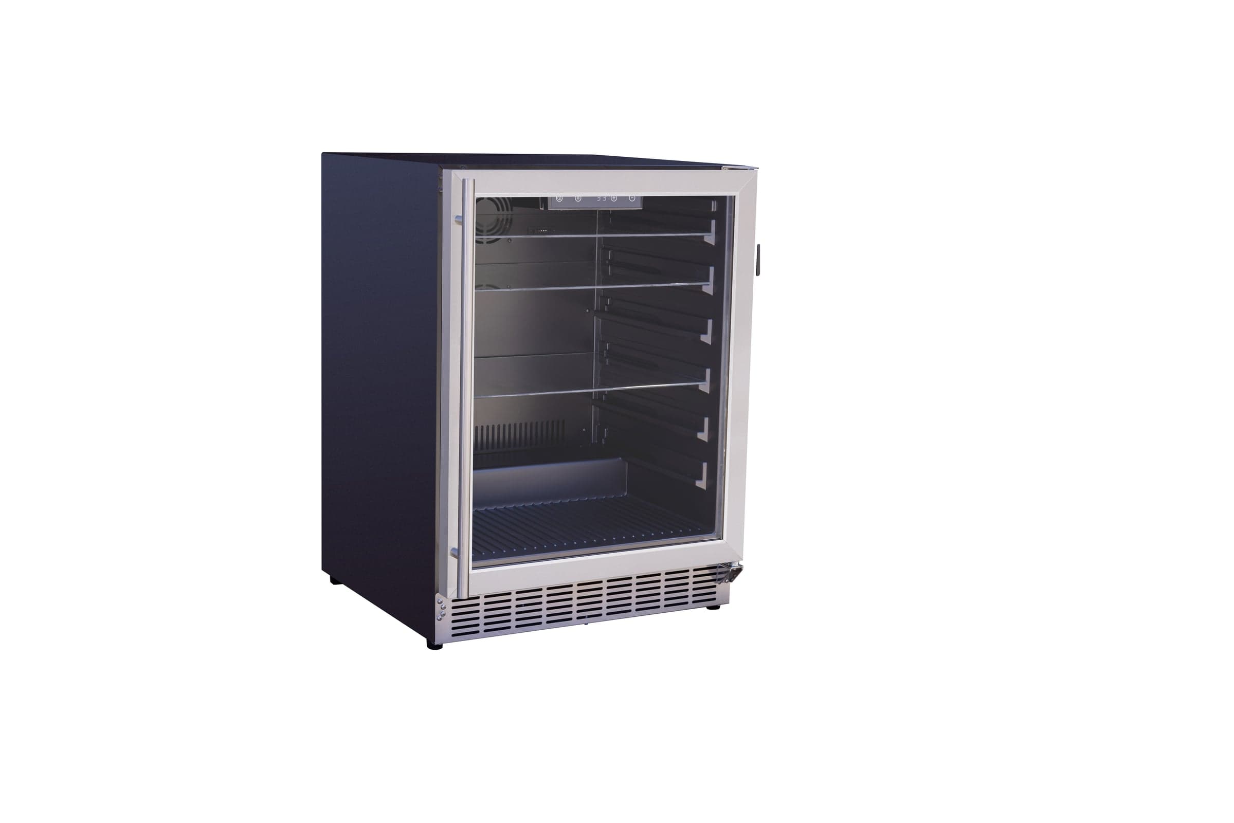 24" Outdoor Rated Refrigerator with Glass Door and Glass Shelves (5c)
