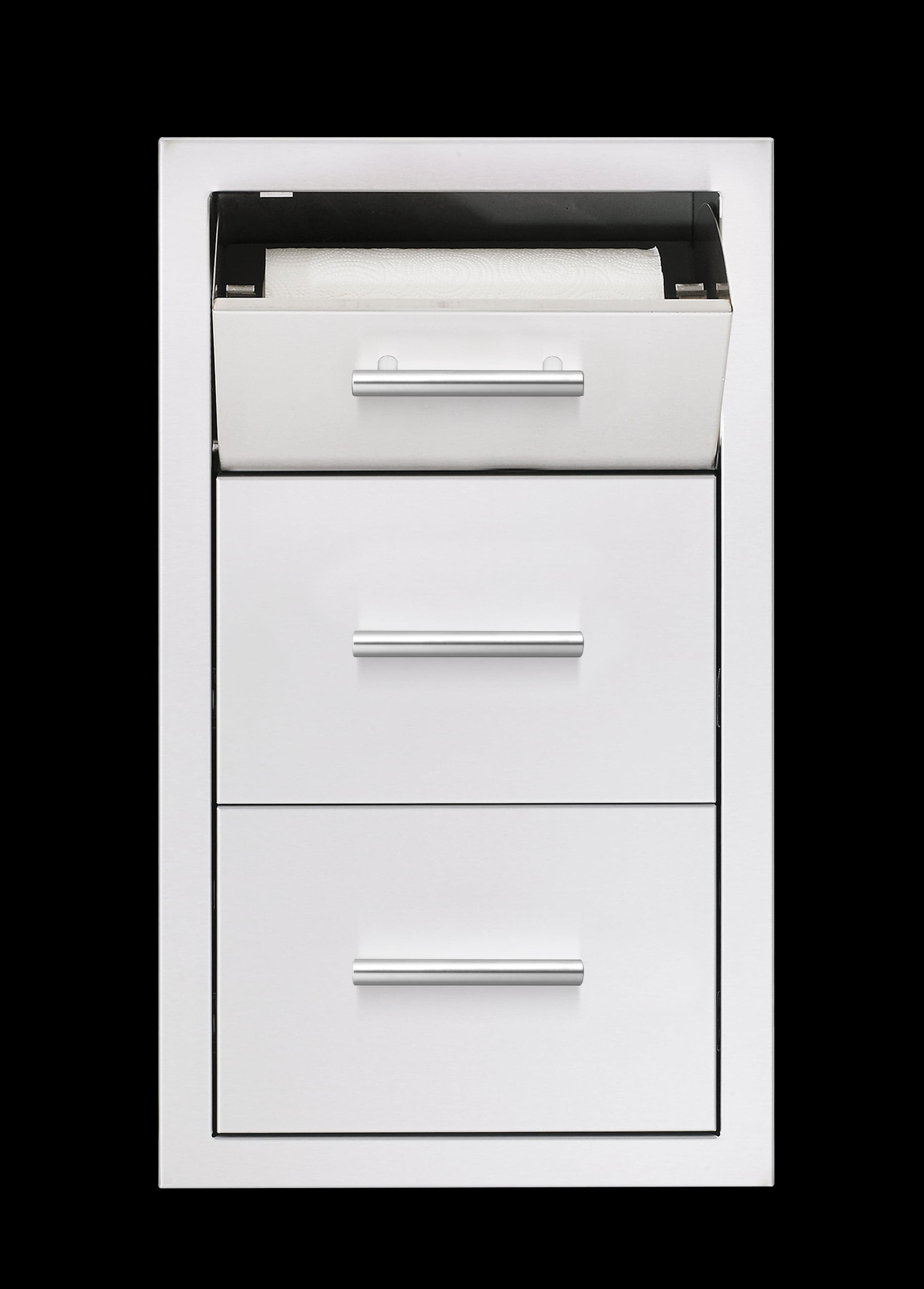 Masonry Frame - 17" Vertical 2-Drawer & Paper Towel Holder Combo