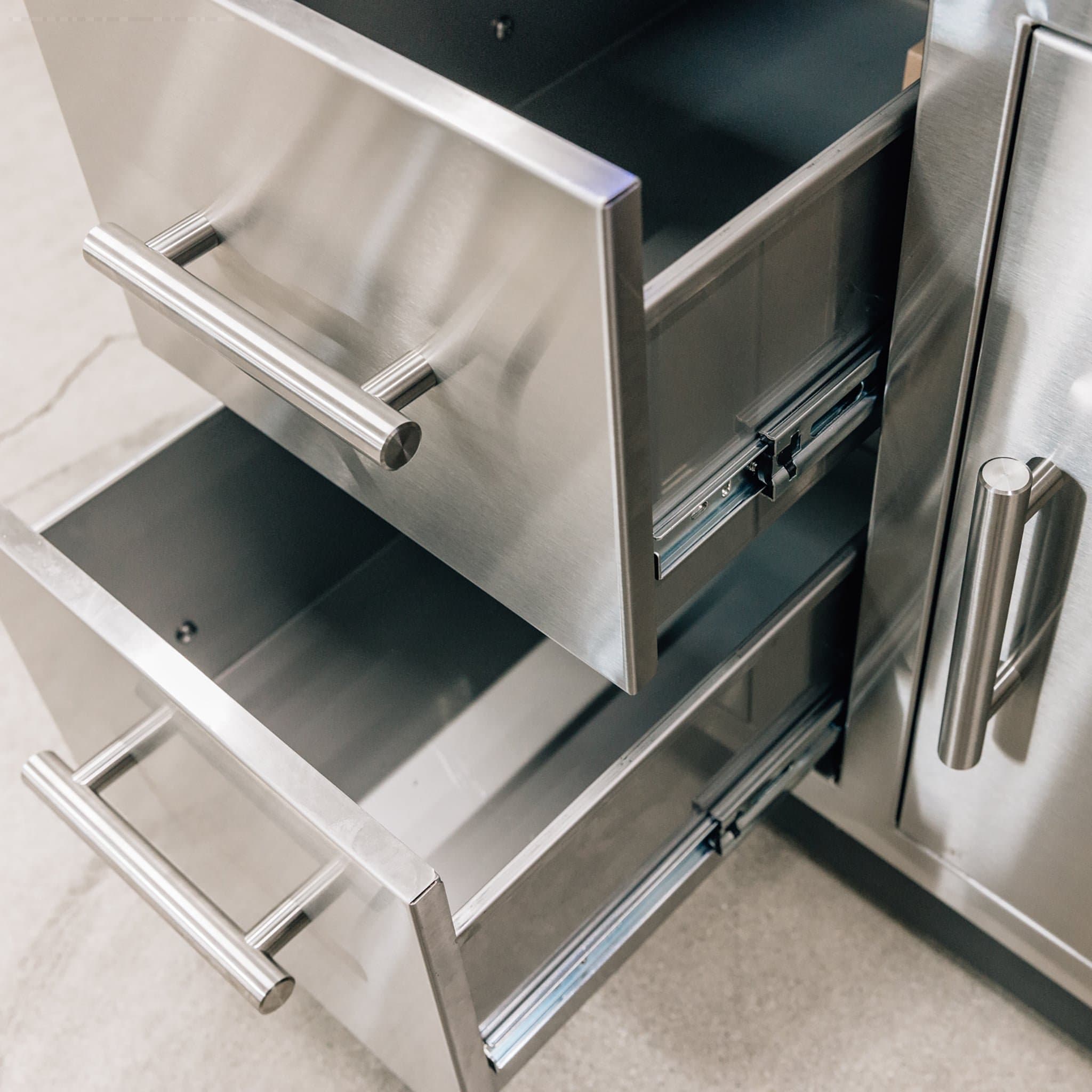 30" 2-Drawer and Access Door Combo with Hidden Hinge