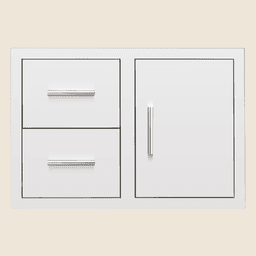 33" 2-Drawer and Access Door Combo with Hidden Hinge