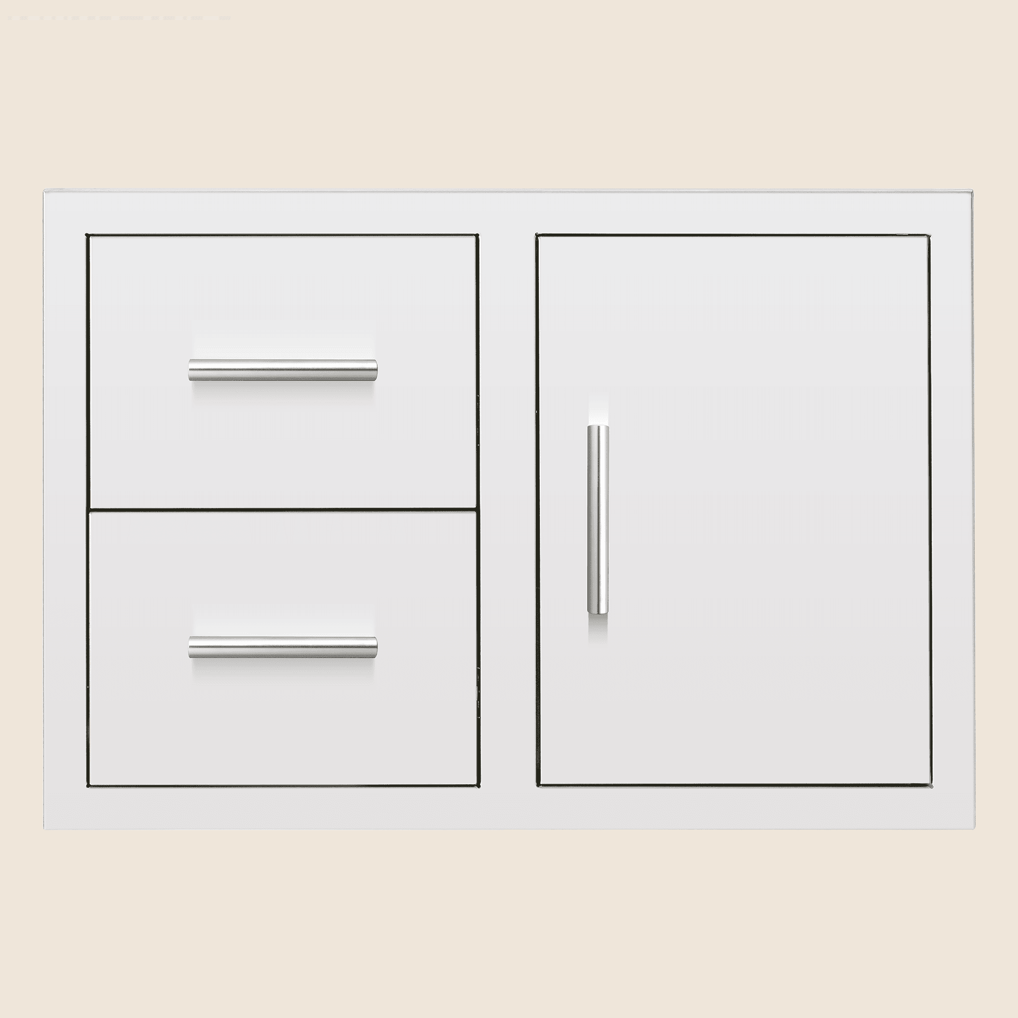 33" 2-Drawer and Access Door Combo with Hidden Hinge