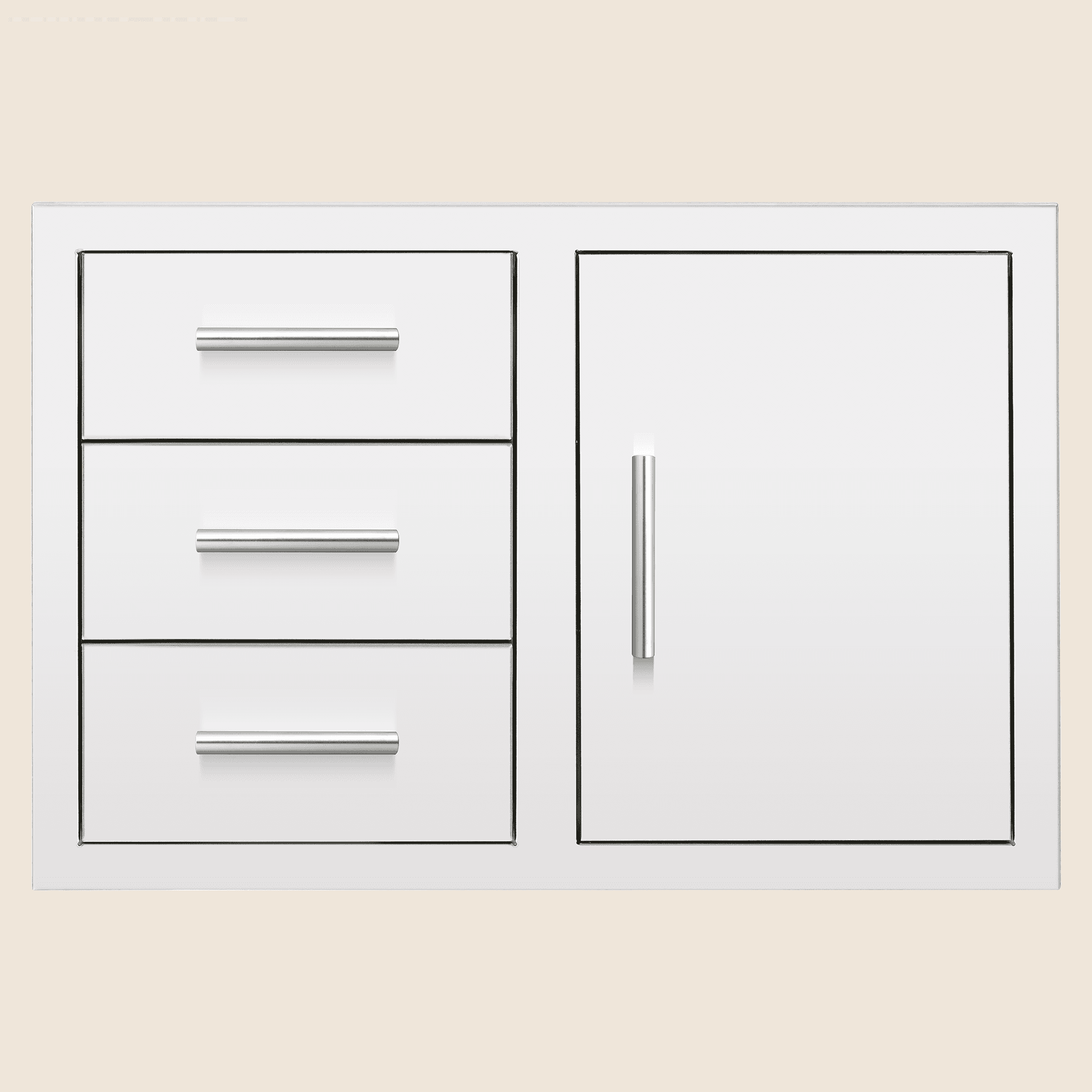 33" 3-Drawer and Access Door Combo with Hidden Hinge