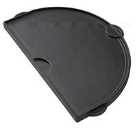 Half Moon Cast Iron Griddle, 1 Flat Side and 1 Grooved Side, for Oval LG - 1pc