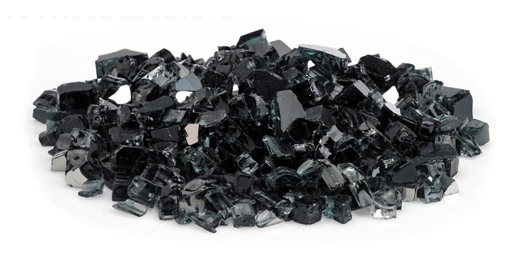 1/2" Black Reflective Fireglass, 10 lbs