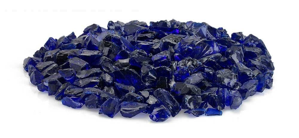 3/4" Dark Blue Fireglass, 10 lbs